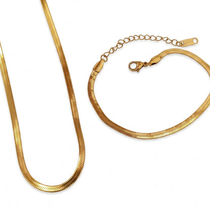 Set Serpiente — Collar y Pulsera Ajustables