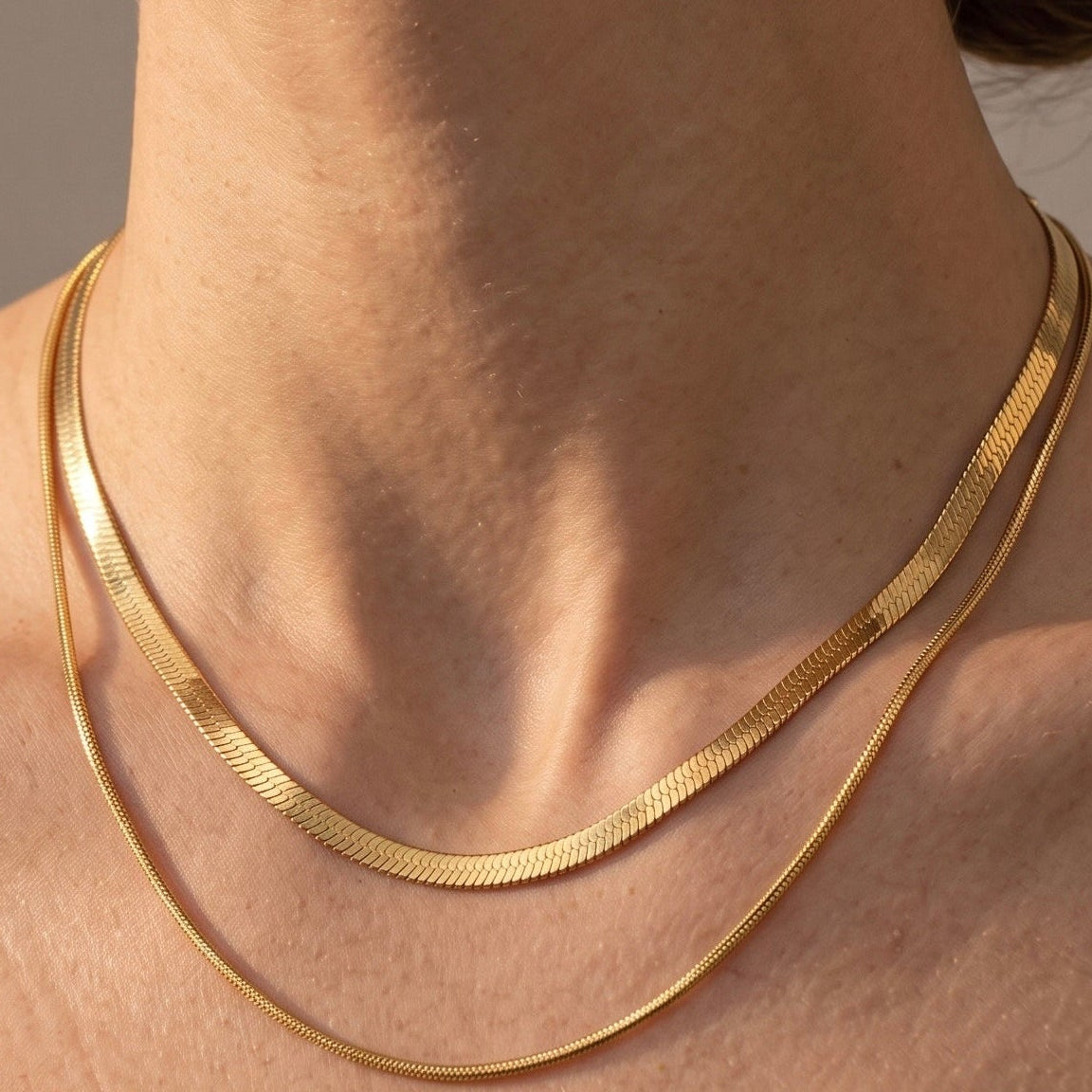 Collar Doble Cadena Serpiente