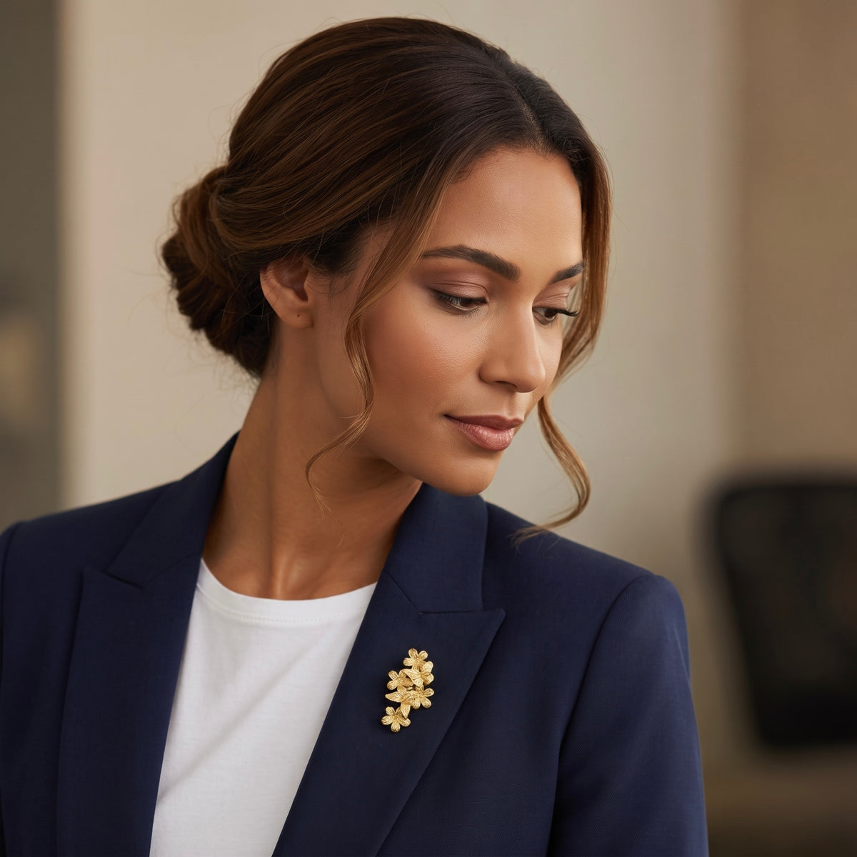 Broche Flor y Mariposa